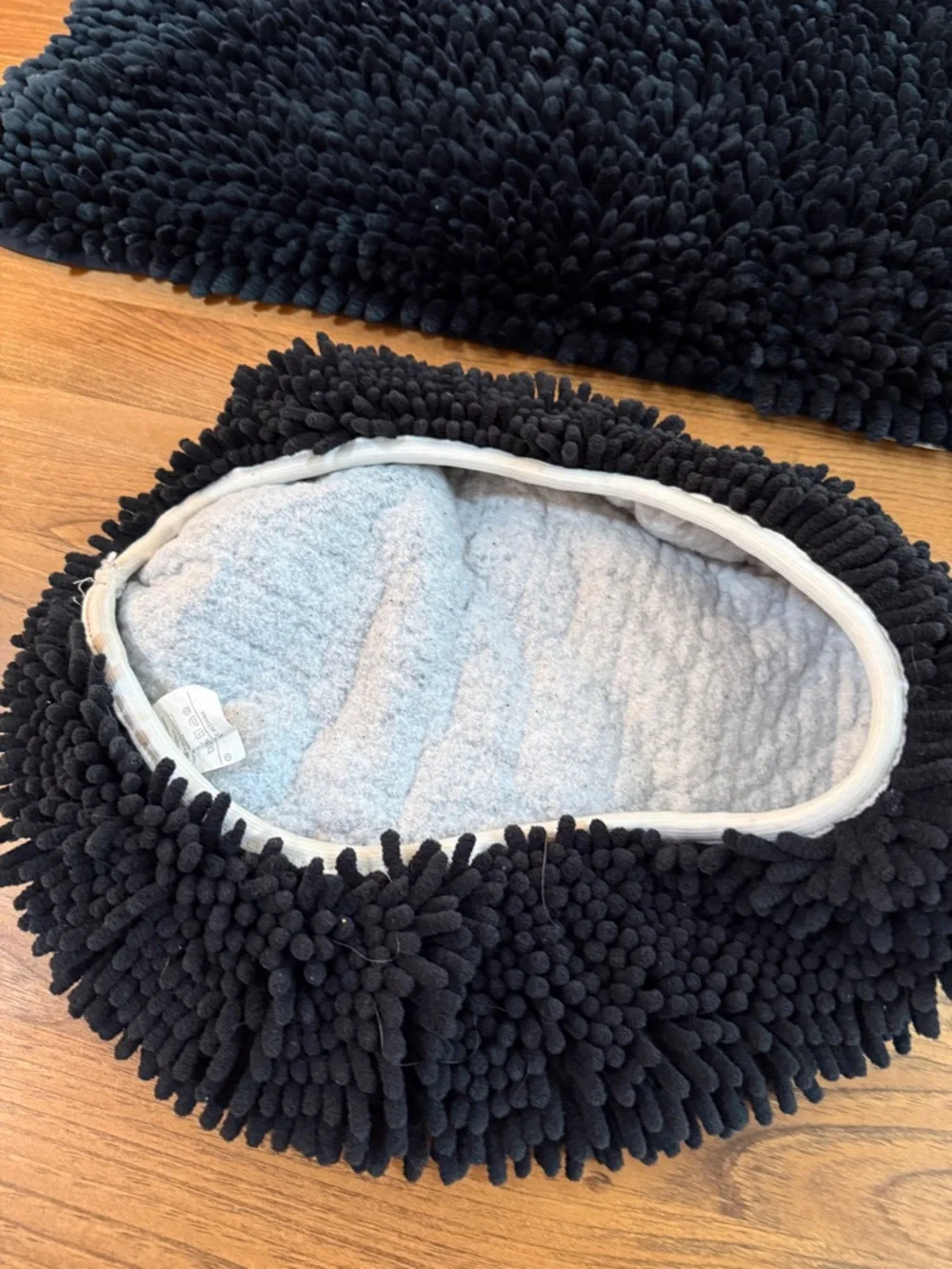 Black Chenille Bath Rug and Contour Mat - Home Accents